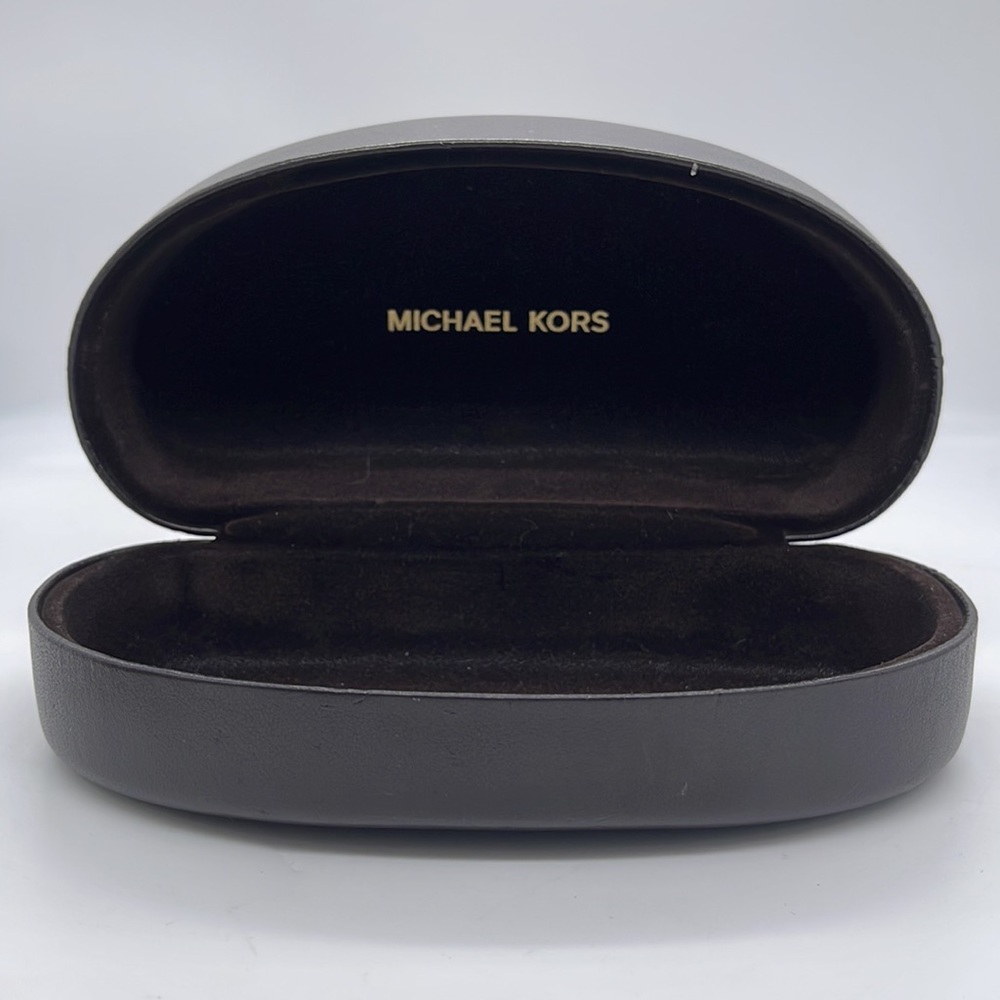 Michael Kors Oversized Sunglasses Case Hard Clam Chocolate Brown